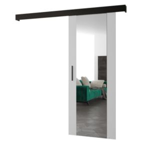 Portes coulissantes Salwador II 90x204 cm (Blanc / Noir / Noir)