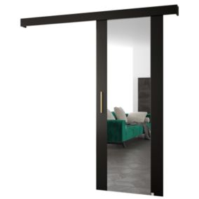 Portes coulissantes Salwador II 90x204 cm (Noir / Noir / Or)