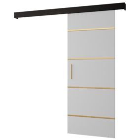 Portes coulissantes Salwador IV 70x204 cm (Blanc / Noir / Or)