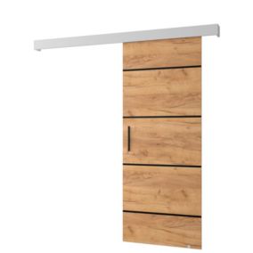 Portes coulissantes Salwador IV 80x204 cm (Chêne Craft / Blanc / Noir)