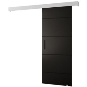 Portes coulissantes Salwador IV 90x204 cm (Noir / Blanc / Noir)