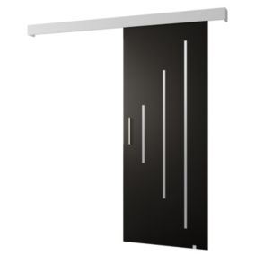 Portes coulissantes Salwador Y 80x204 cm (Noir / Blanc / Argent)