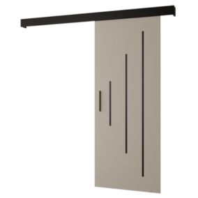 Portes coulissantes Salwador Y 90x204 cm (Cachemire / Noir / Noir)