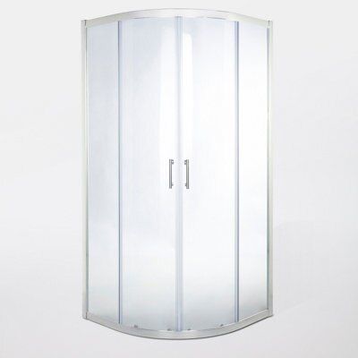 Portes de douche angle circulaire Cooke & Lewis Onega transparent 80 x 80 cm
