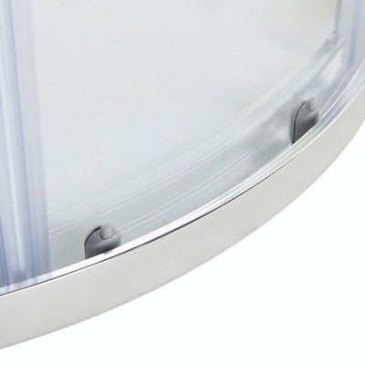 Portes de douche angle circulaire Cooke & Lewis Onega transparent 80 x 80 cm