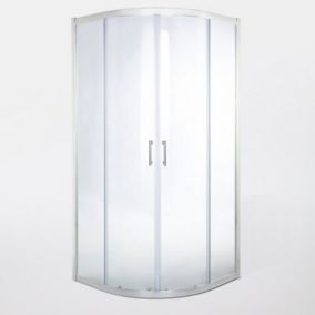 Portes de douche angle circulaire Cooke & Lewis Onega transparent 90 x 90 cm