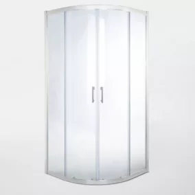 Portes de douche angle circulaire Cooke & Lewis Onega transparent 90 x 90 cm