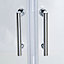 Portes de douche angle circulaire Cooke & Lewis Onega transparent 90 x 90 cm