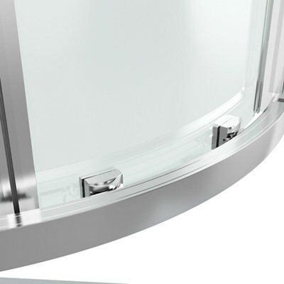 Portes de douche angle circulaire transparent GoodHome Beloya 90 x 90 cm