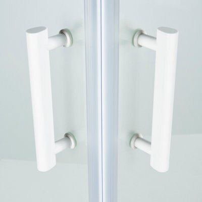 Portes de douche angle droit Cooke & Lewis Onega sérigraphié 70 x 70 cm