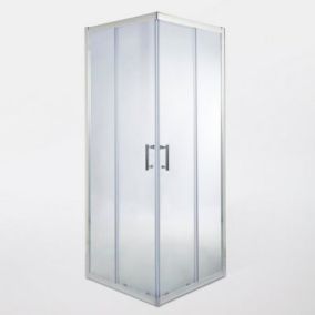 Portes de douche angle droit Cooke & Lewis Onega transparent 70 x 70 cm