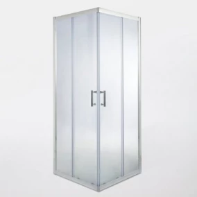 Portes de douche angle droit Cooke & Lewis Onega transparent 70 x 70 cm