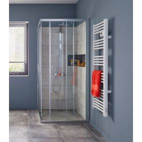 Portes de douche angle droit Cooke & Lewis Onega transparent 90 x 90 cm