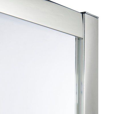 Portes de douche angle droit Cooke & Lewis Onega transparent 90 x 90 cm