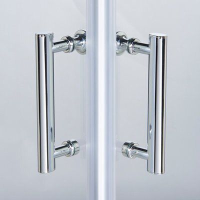 Portes de douche angle droit Cooke & Lewis Onega transparent 90 x 90 cm