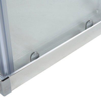 Portes de douche angle droit Cooke & Lewis Onega transparent 90 x 90 cm