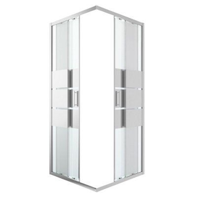 Portes de douche angle droit miroir GoodHome Beloya 90 x 90 cm