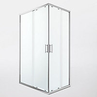 Portes de douche angle droit transparent GoodHome Beloya 120 x 80 cm