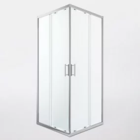 Portes de douche angle droit transparent GoodHome Beloya 90 x 90 cm