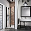 Portes de douche battantes, 70 x 192 cm, Schulte NewStyle, verre transparent anticalcaire, profilé noir