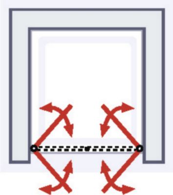 Portes de douche battantes l.90 x H.192 cm, verre transparent anticalcaire, profilé chromé, Schulte NewStyle