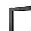 Portes de douche coulissantes accès d'angle l.80 x L.80 x H.195 cm, verre transparent, profilés alu noir, GoodHome Ledava