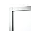 Portes de douche coulissantes accès d'angle l.90 x L.90 x H.195 cm, bandes miroir, profilés alu chrome, GoodHome Ledava