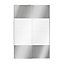 Portes de placard coulissantes 2 vantaux panneaux blancs brillants et miroir GoodHome Atomia H. 225 x L. 150 x ép. 5,5 cm