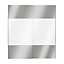 Portes de placard coulissantes 2 vantaux panneaux blancs brillants et miroir GoodHome Atomia H. 225 x L. 200 x ép. 5,5 cm