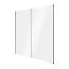 Portes de placard coulissantes 2 vantaux panneaux blancs brillants GoodHome Atomia H. 225 x L. 200 x ép. 5,5 cm