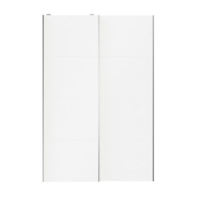 Portes de placard coulissantes 2 vantaux panneaux blancs GoodHome Atomia H. 225 x L. 150 x ép. 5,5 cm
