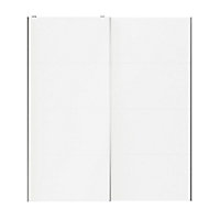 Portes de placard coulissantes 2 vantaux panneaux blancs GoodHome Atomia H. 225 x L. 200 x ép. 5,5 cm