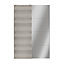 Portes de placard coulissantes 2 vantaux panneaux effet chêne grisé et miroir GoodHome Atomia H. 225 x L. 150 x ép. 5,5 cm