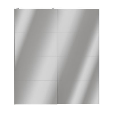 Portes de placard coulissantes 2 vantaux panneaux miroir GoodHome Atomia H. 225 x L. 200 x ép. 5,5 cm