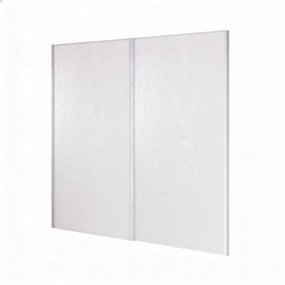 Portes de placard coulissantes blanches effet bois GoodHome Romero H. 120 x l. 60 cm, 2 portes