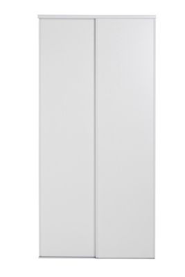 Portes de placard coulissantes blanches effet bois GoodHome Romero H 250 x L.60 cm, 2 portes