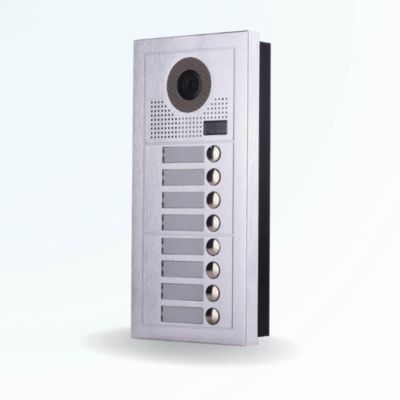 Portier interphone vidéo modern 2 fils - 32 appartements - 32 écrans blancs