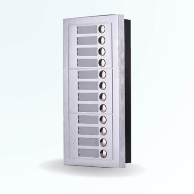 Portier interphone vidéo modern 2 fils - 32 appartements - 32 écrans blancs
