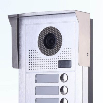 Portier interphone vidéo modern 2 fils - 32 appartements - 32 écrans blancs