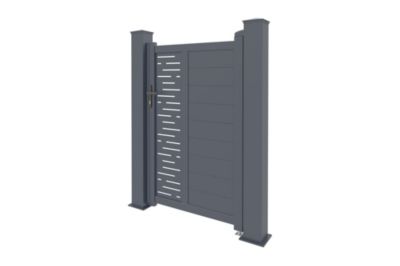 Portillon 1m ARLBERG H.160cm aluminium gris