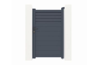 Portillon 1m CARPATIA H.160cm aluminium gris