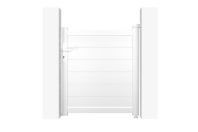 Portillon 1m EIGER H.115cm aluminium blanc