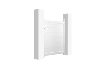 Portillon 1m EIGER H.115cm aluminium blanc