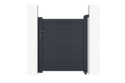 Portillon 1m EIGER H.115cm aluminium gris