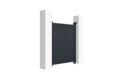 Portillon 1m EIGER H.115cm aluminium gris