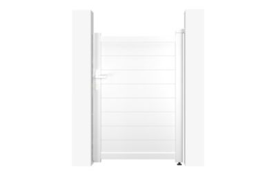 Portillon 1m EIGER H.140cm aluminium blanc