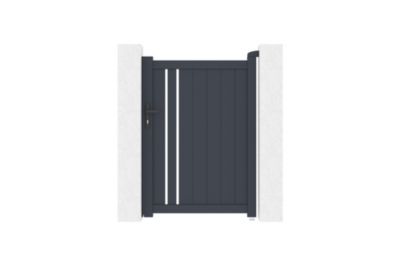 Portillon 1m GIONA H.140cm aluminium gris