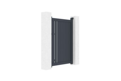 Portillon 1m GIONA H.140cm aluminium gris