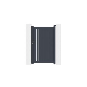 Portillon 1m GIONA H.160cm aluminium gris