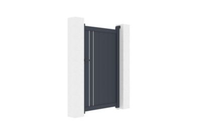 Portillon 1m GIONA H.160cm aluminium gris